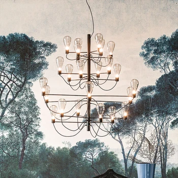 Art Deco Postmodern Fier designer de Sticlă Lampă cu LED-uri de Lumină LED.Pandantiv Lumini.Lampă De Pandantiv.Pandantiv lumina Pentru Sufragerie
