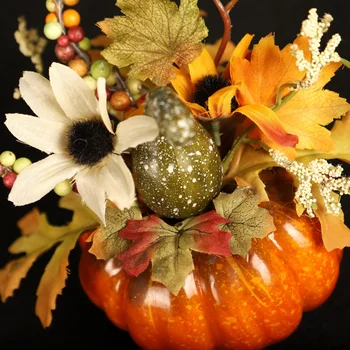 Artificiale De Dovleac, Frunze De Arțar Acasă Decor De Halloween, Ziua Recunostintei Toamna Ornament Props2
