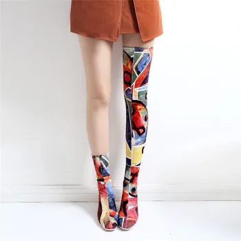 ASUMER 2020 moda toamna iarna pantofi de femeie deget de la picior pătrat peste genunchi cizme pentru femei clasic prom Coapsei elastic cizme de dimensiuni mari