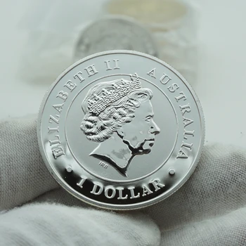 Australia Moneda de Animale Drăguț Koala Cangur Argint Placat cu Monedă Comemorativă Elisabeta a II-Argint Moneda de Colectie