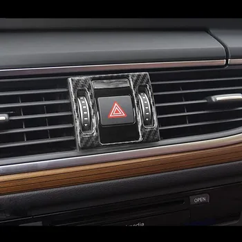 Auto Lumina De Avertizare Paiete Decorative De Acoperire Din Oțel Inoxidabil, Fibra De Carbon Autocolant Pentru Audi A6 C7 2012-18 Interior Accesorii Auto