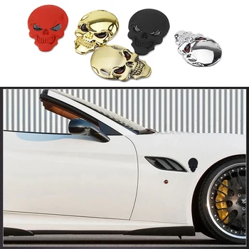 Autocolant auto Metal Oasele Craniului 3D Insigna Logo-ul Auto de Camion Motocicleta Decalcomanii Emblema Autocolante Decorare Accesorii Auto styling