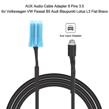 AUX Audio Cablu Adaptor 8 Pini 3.5 pentru VW Passat B5 Audi Blaupunkt Lotus L3 Fiat Bravo Intrare Aux Adaptor 2019 Noi