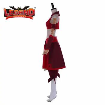 Avatar: The Last Airbender cosplay costum Kyoshi Warriors Suki cosplay costum rochie uniformă rochie roșie națiune foc costum