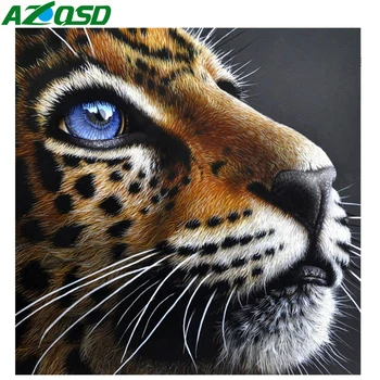 AZQSD 5D Diamant Broderie Leopard DIY Animal Diamant Tablou goblen Plin de Foraj Imagine De Pietre Decor Acasă