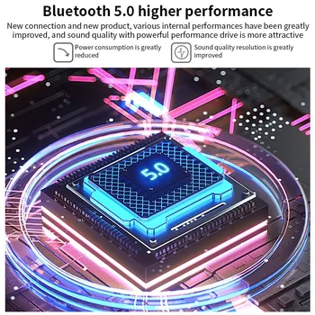 B39 cu LED-uri Colorate Respirație Lumini Portabil Pliant Built-in FM Wireless Bluetooth Casti Cu MICROFON Suport TF Card Mp3 Player