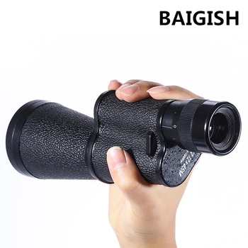 Baigish 12x45 Telescop Monocular binoclu de Mare Putere Militară Puternică prismaticos Zoom Focus Optic de Vânătoare de Înaltă Calitate