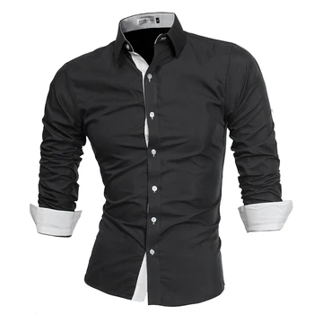 Barbati Camasa Brand 2020 Masculin de Înaltă Calitate, Camasi cu Maneca Lunga Casual Slim Fit Negru Tricouri Rochie Plus Dimensiune 4XL