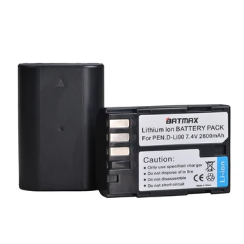 Batmax D-LI90 DLI90 D-LI90 2600mAh Digital Li-ion Baterie Camera Pentru PENTAX K-7, K-7D K-5, K-5 II 645D K01 K-3 K-3 II 645Z L15