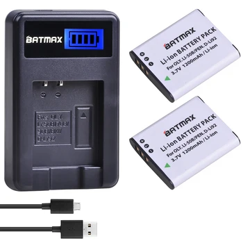 Batmax Li-50B Li 50B D-LI92 Baterie +LCD USB Incarcator pentru Olympus SP 810 800UZ u6010 u6020 u9010 SZ14 SZ16 D755 u1010 SZ30 SZ20