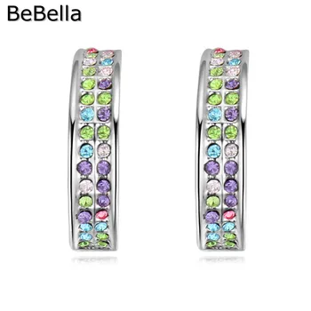 BeBella forma rotunda cristal cercei cu cristale de cehia cu 5 culori pentru petrecere