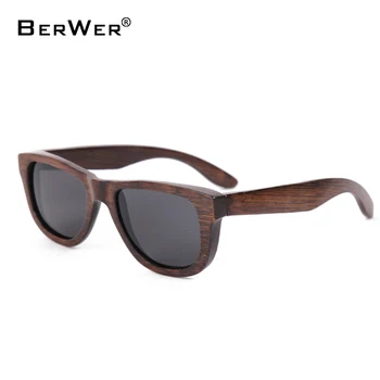 BerWer Nou Hot Vânzarea Produselor Bărbați Femei de dimensiuni mici ochelari de soare Bambus ochelari de Soare Rama din Lemn lucrate Manual ochelari de soare