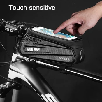 Bicicleta Telefonul Sac de Cadru Sus Fata Tub Sac de Ciclism Reflectorizante 6.5 în Caz de Telefon Touchscreen Sac de Biciclete MTB Accesorii