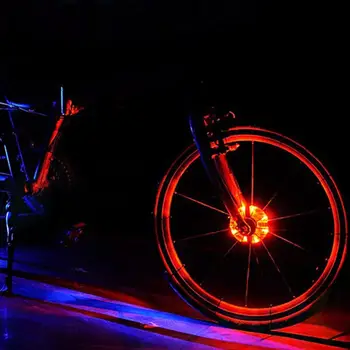 Bicicleta Universal pentru Biciclete Fata/Spate Butuc Roata Vorbit LED-uri lampa de Noapte cu Bicicleta Lampa Trei Tipuri De Moduri Clipește Roata Decor