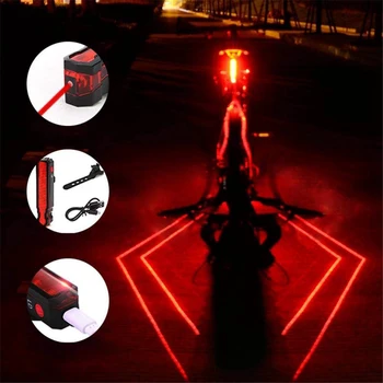 Biciclete pliabile Față de Lumină din Spate Avertizare de Siguranță Biciclete Lumina USB Reîncărcabilă Lumina Coada Impermeabilă Ciclism Lampa