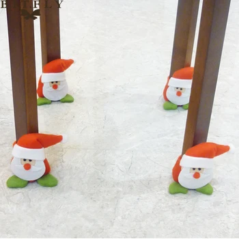 BITFLY 4buc/lot de Crăciun Picior de Scaun Acoperă Piciorul Mesei Scaun Picior Acoperă Masa de Crăciun Decorare Moș Crăciun om de Zăpadă Acoperă Scaun