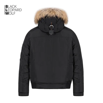 Blackleopardwolf 2020 geaca de Iarna pentru barbati Windproof Parka moda de Iarnă jachete cu Blană Groasă Guler cu Glugă Scurt parka ZD-2116