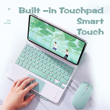 Bluetooth, Touchpad Caz de Tastatură pentru iPad Pro 12.9 2018 2020 Magnetic Cover pentru iPad Air 2 3 4 Pro 11 Inch Mouse-ul fără Fir Cazuri