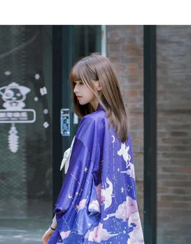 Bluza femei tricouri Începutul verii noapte de vis cat de protecție solară haori Japonez stil kimono de vară jacheta dulce și drăguț de sex feminin