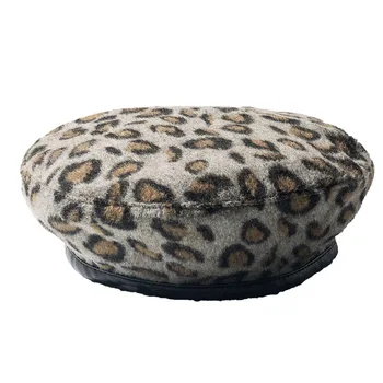Boinas Para Mujer de Imprimare Leopard pentru Femei Toamna și Iarna Moda Bereta Pu Acoperit de o Pălărie de Dovleac Chapeau Femme Casquette Homme Noi