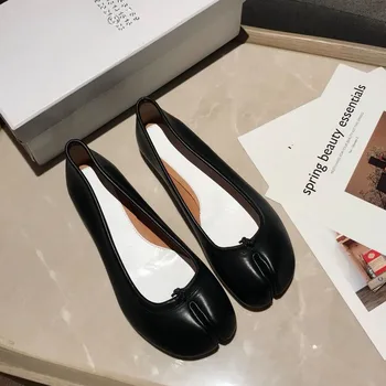BOLOLIA 2020 de moda de Înaltă calitate superficial gura pantofi pentru femei pantofi de balet, pantofi plat designer de balet casual, papuci de deget de la picior deschis