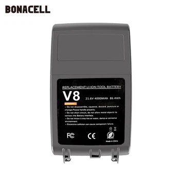 Bonacell V8 21.6 V 4000mAh Baterie Pentru Dyson V8 Baterie Absolută V8 de Animale Li-ion SV10 Aspirator BATERIE Reîncărcabilă L70