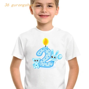 Băiatul tricou baieti t shirt drăguț numere de 2 ani copii vechi tricou happy birthday tricouri topuri pentru fete tricouri copii haine