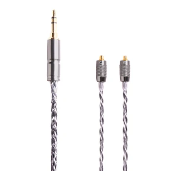 Cablu de auriculares BGVP 8 core 6N 400 de bază OCC cristal único cobre Chapado ro plata HIFI auriculares actualización cablu MMCX