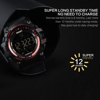 Camuflaj Bărbați Ceas Inteligent EX16 Luminos Sport Smartwatch Notificare de Control de la Distanță Pedometru cu Ceas IP67 rezistent la apa Ceasul