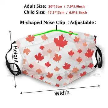 Canadian Maple Leaf Pavilion Masca de Fata Masca DIY Filtru Lavabil Pm2.5 Gura Trend Rămâne În Condiții De Siguranță Purta-O Fiecare Vânzare, Donație