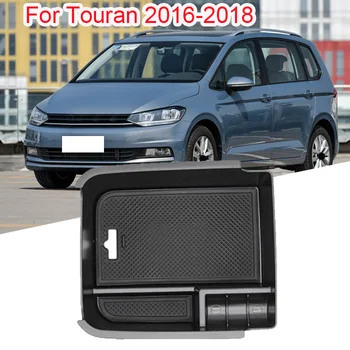 Car Center Consola Centrala Cotiera Cutie Depozitare Paleti Tavă Recipient cu covor de Cauciuc Pentru VW Touran 2016 2017 2018