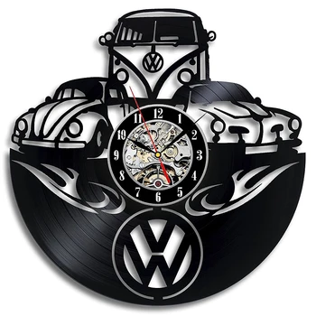 Car Logo disc de Vinil Ceas de Perete cu Design Modern Art Tăcut Unic Ceas Decorativ 3D Agățat CD Ceas de Perete Ceas 2019 Fierbinte de Vânzare