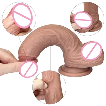Carnea Real Vibrator Realistic cu ventuza ,Fraiere Mare Penis Artificial pentru Femei Jucării Sexuale,Adult Sex Produs Vibratoare pentru Femei