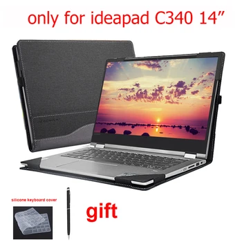 Caz Pentru Lenovo Ideapad C340 14 Inch Laptop Maneca Detasabila Capac Notebook Geanta De Protectie A Pielii Stylus Capac Tastatură Cadouri