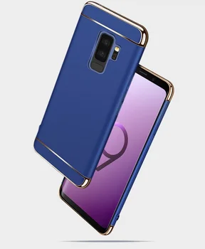 Caz Pentru Samsung Galaxy A6 Acoperi A6 Plus caz Regale de Aur de Metal de Placare Greu de Îndepărtat Caz pentru Samsung A6 Plus caz kimTHmall