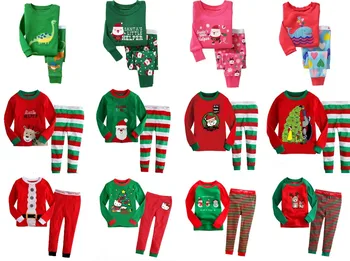 Cele mai recente Copii de Crăciun, Set de Pijama Baieti Fete Bumbac Nouă Ani Pijamale cu mâneci Lungi de Bună Calitate Pijamale Copii Costum DS15
