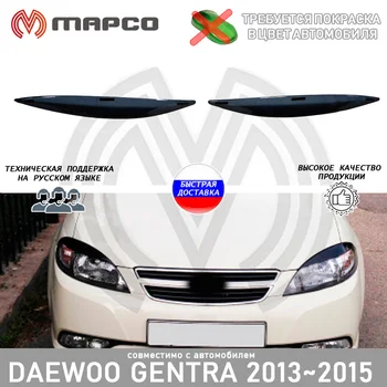 Cilia pe faruri Daewoo Gentra 2013 ~ căptușeală pe partea din față faruri auto styling decor decor accesorii