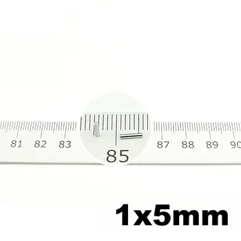 Cilindru cu Magnet 1x5 mm NdFeB Permanent Precizie Magnet Neodim Mini Medicale Magnetics 100buc