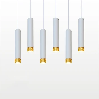 Cilindru Estompat Luminile LED Tub Lung Lămpi Sala de Mese Magazin Bar Decor Cablu Pandantiv Lampă de Perete de Fundal Iluminat