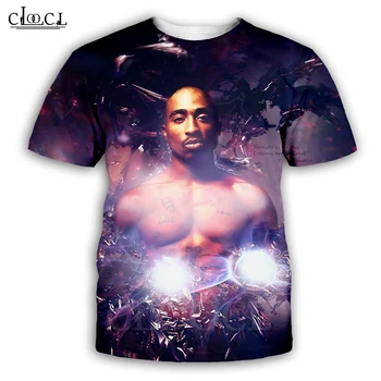 CLOOCL 2021 Vara Cântăreț de Rock 2 PAC Tupac 3D de Imprimare de Moda Casual Tricou Maneca Scurta Femei Bărbați T-Shirt, Tee Shirts Pulover