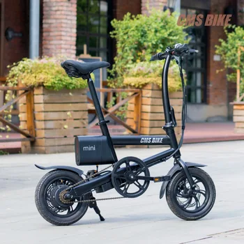 CMSBIKE Pliere Biciclete Electrice 36V 250W 6AH Pliabil Mini Electric Bicicleta 12 Inch, Anvelope de 25km/h Viteza Max Cu LED-uri de Afișare Putere