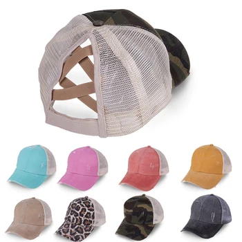 Coada De Cal Șapcă De Baseball Messy Bun Pălării Pentru Femei Spălat Bumbac Snapback Capace De Vara Casual Parasolar Exterior Pălărie