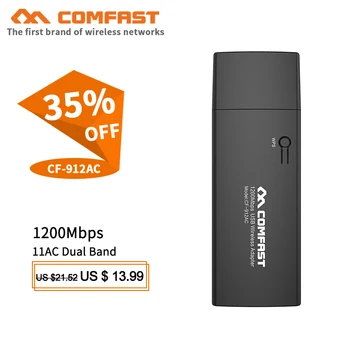 COMFAST CF-912AC 1200Mbps USB 3.0 Adaptor Wifi 2.4 G 5Ghz Wifi Lan USB Card de Rețea Ethernet Dongle Wifi rază lungă de Receptor Wifi