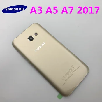 Complet Capacul Carcasei Caz Capacul Bateriei+fata de sticla cu rama de clei autocolant Pentru Samsung Galaxy A3 A320 A5 A520 A7 A720 2017