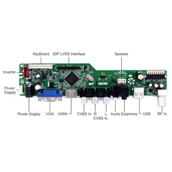 Controler de Bord Kit pentru B170PW01 V0 v. 0 / B170PW01 V1 V. 1 TV+HDMI+VGA+AV+USB, LCD, ecran LED Driver de Placa