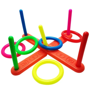Copii amuzante Sport în aer liber, Jucării Cercul de Aruncare a inelelor de Plastic Ring Toss Quoits Joc Gradina Jucarie de Interior, de Exterior Jucarii Haioase pentru Copii