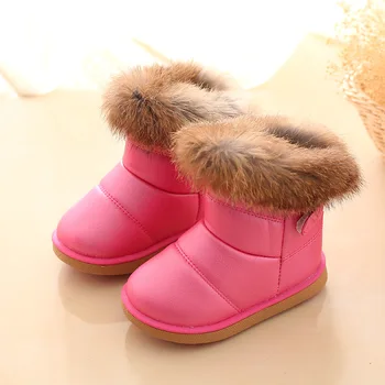 Copii Cizme De Zapada Copii Pantofi De Iarna Fund Moale De Pluș Cald Baieti Fete Cizme De Blana De Iepure Moda Pantofi 1 2 3 4 5 6 Ani
