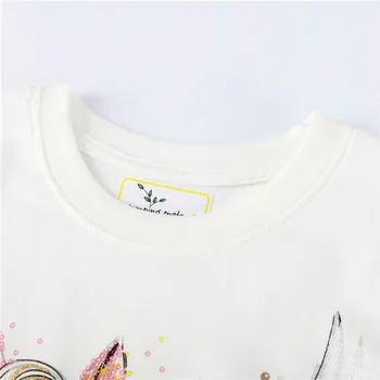 Copii cu Maneca Lunga de Toamna tricou cu imprimeu Drăguț Copil Unicorn Fete Florale de Desene animate tricouri Copii Fete Casual, Jachete