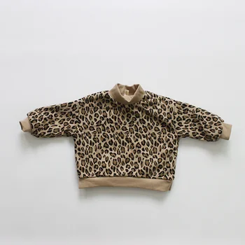 Copii Jachete de Catifea Căptușeală Cald Leopard Imprimate Hanorace de Iarna noi Copii Băieți Fete Tricou Unisex