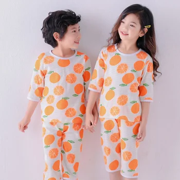Copii Pijamale copii fată de primăvară bumbac organic seturi de băieți, Pijamale copii, Pijamale Copii, Pijamale 2-8Y unisex adolescente somn costum